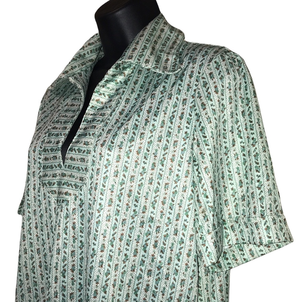 Vintage Sodi Miami 60s Wide Collar Top~Blouse~sz Vtg 38 See Measurements